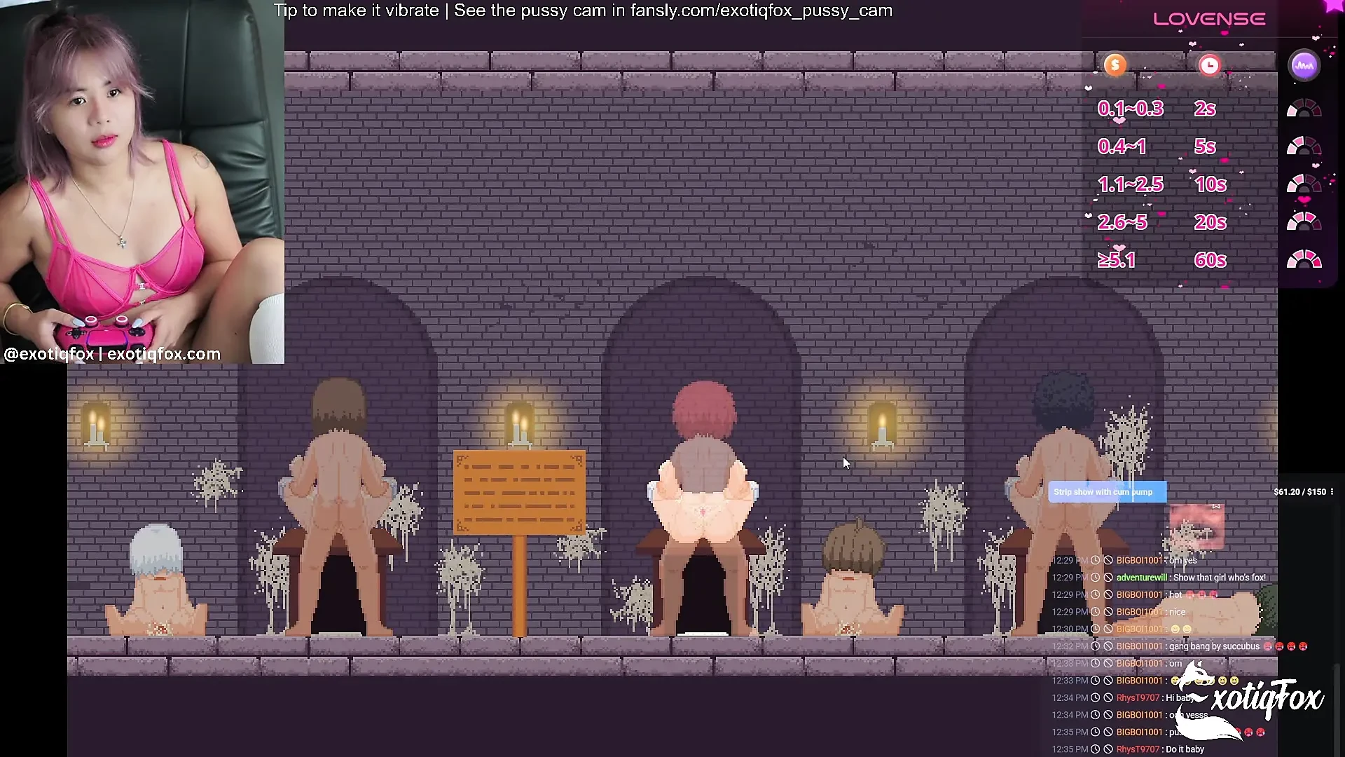 Dick Hungry Sluts! Castle of Tempation Part 1 ExotiqFox Gamer Girl Gooning Live Masurbation