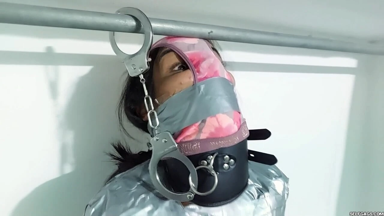 Panty Hooded Mummy Locked Up In The Attic – Selfgags