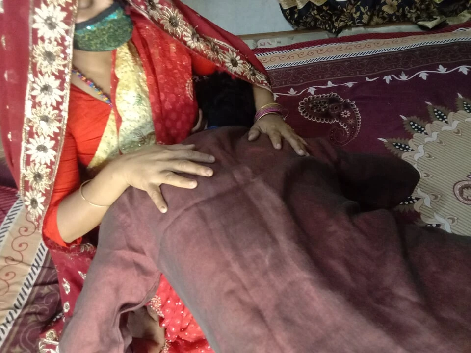 Newest threesome Desi My Husband's Father First Night Fucked Doggystyle Best Newly Married Wife With Husband's Father Night Blowjo