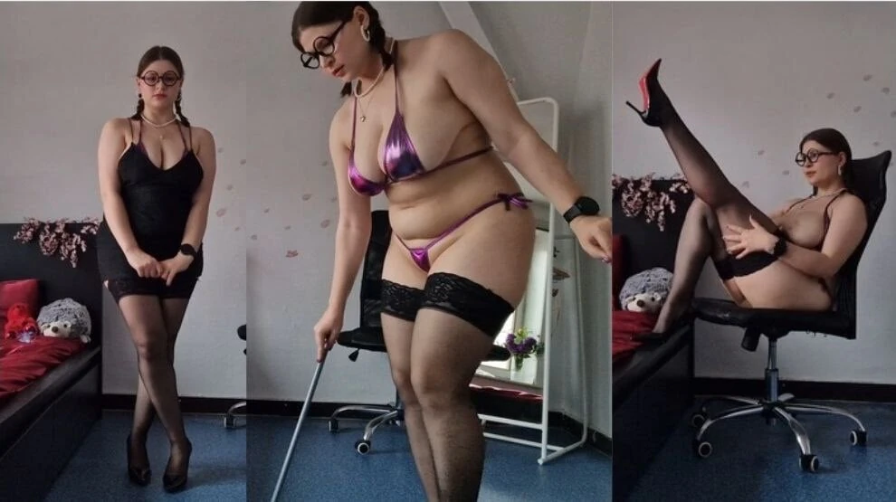 Daddy’s Good Girl – Date Night Cleaning & Tease in Black Dress