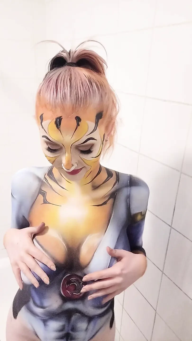 Thundercats Tygra Body Paint Shower Removal