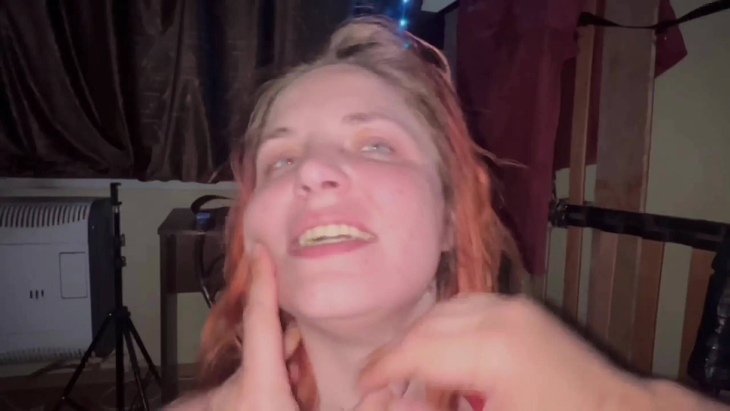 Face Slapping POV, Blowjob, Cum on Hair, Squirting