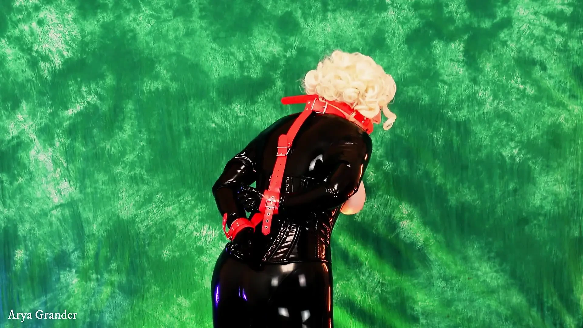 Bondage Gag MILF in Latex Free Porn Video.