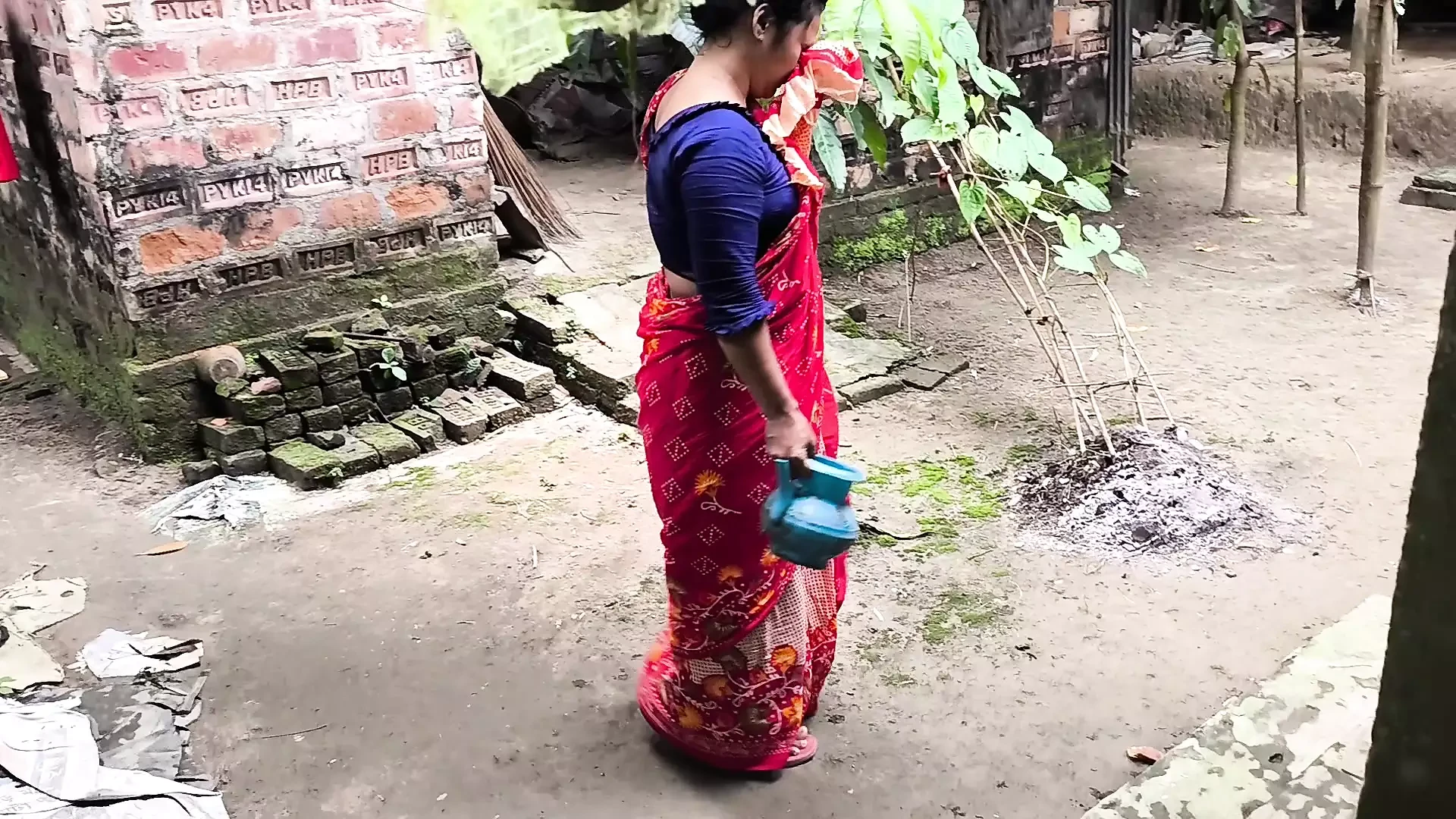 I see my stepaunty went into the bathroom, I went behind her and started fucking her