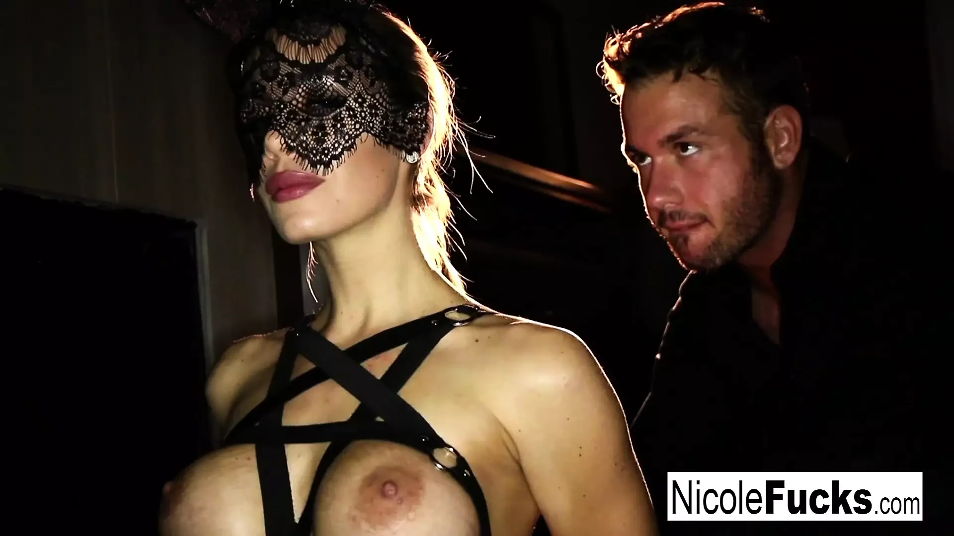 Nicole gets dominated by a big cock stud then gets creampied