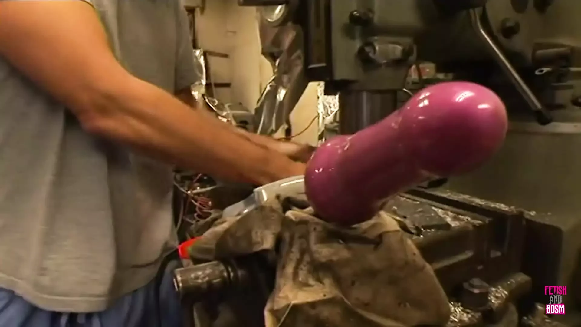 This Blonde Bitch Got Her Ass Banged by a Dildo and Pussy by a Man