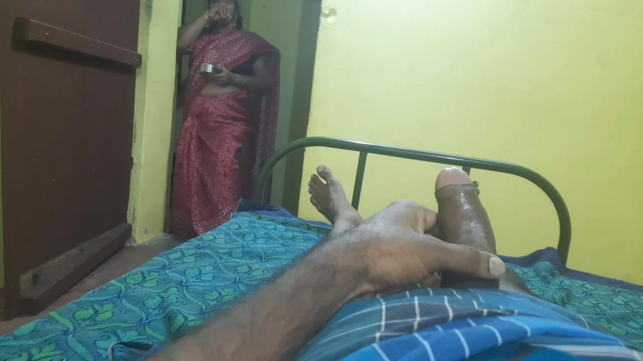 Stepson I was lying on the bed, holding my penis in my hand, when suddenly my stepmother came there and was shocked to see me.