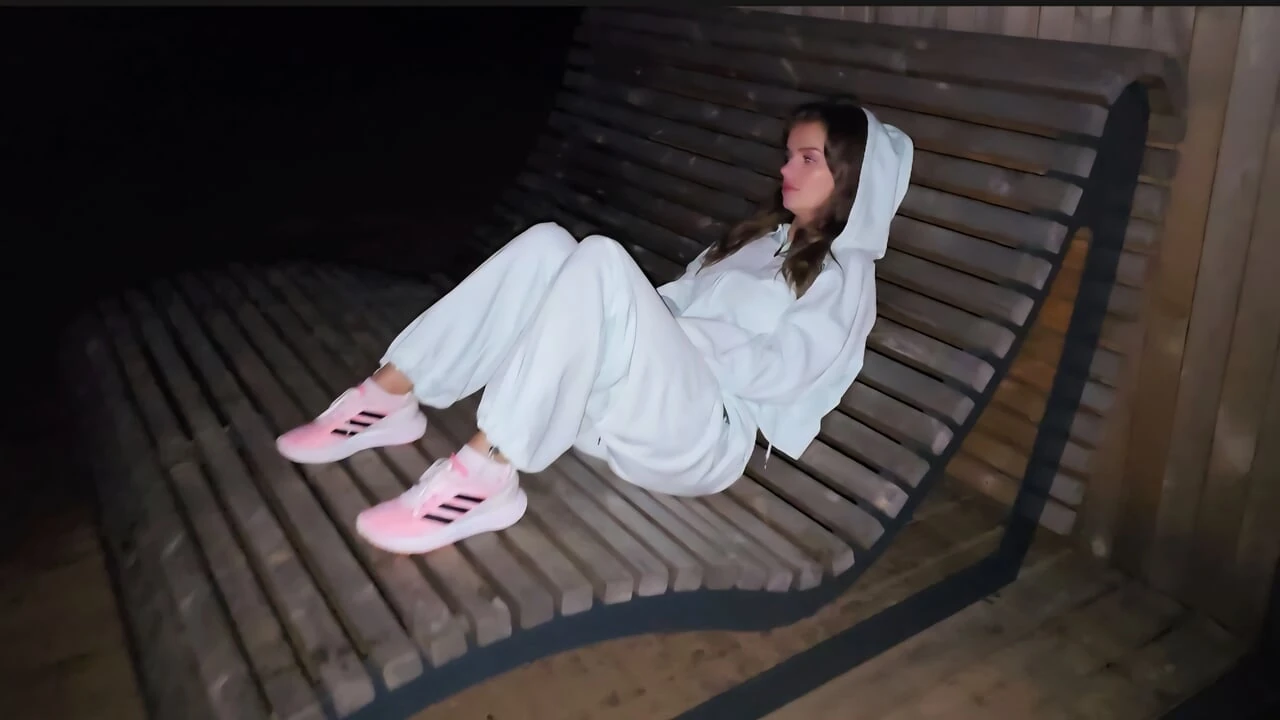 I talked a married beauty at the country club into coming to my room to warm up .