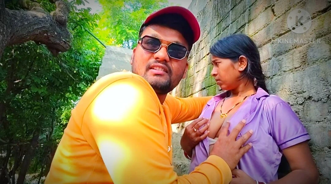 Unknown man, and hot bhabhi outdoor, outside have a fun – hot bhabhi boobs suking young boy and sexy moning.