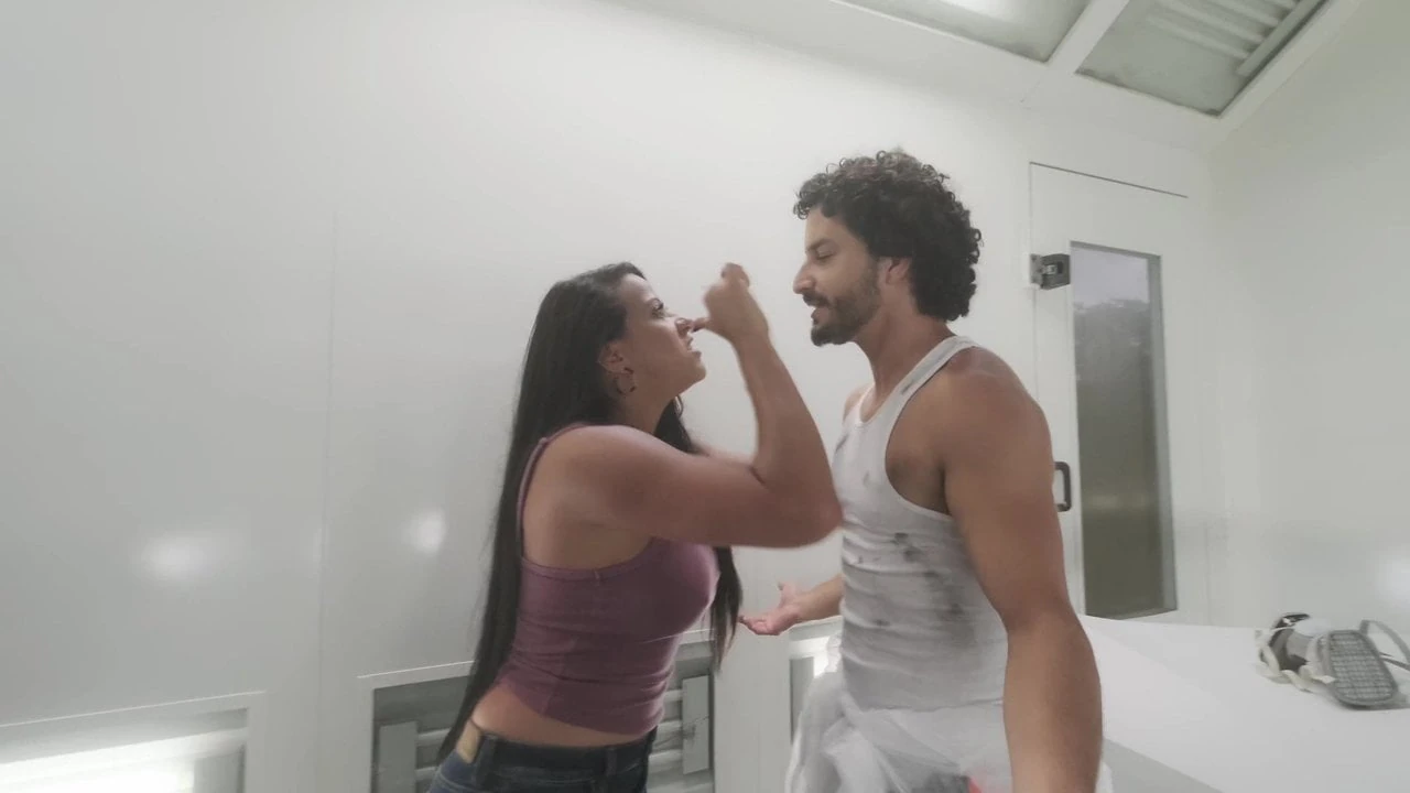 My Latina ex-wife came to my new job fighting over money…