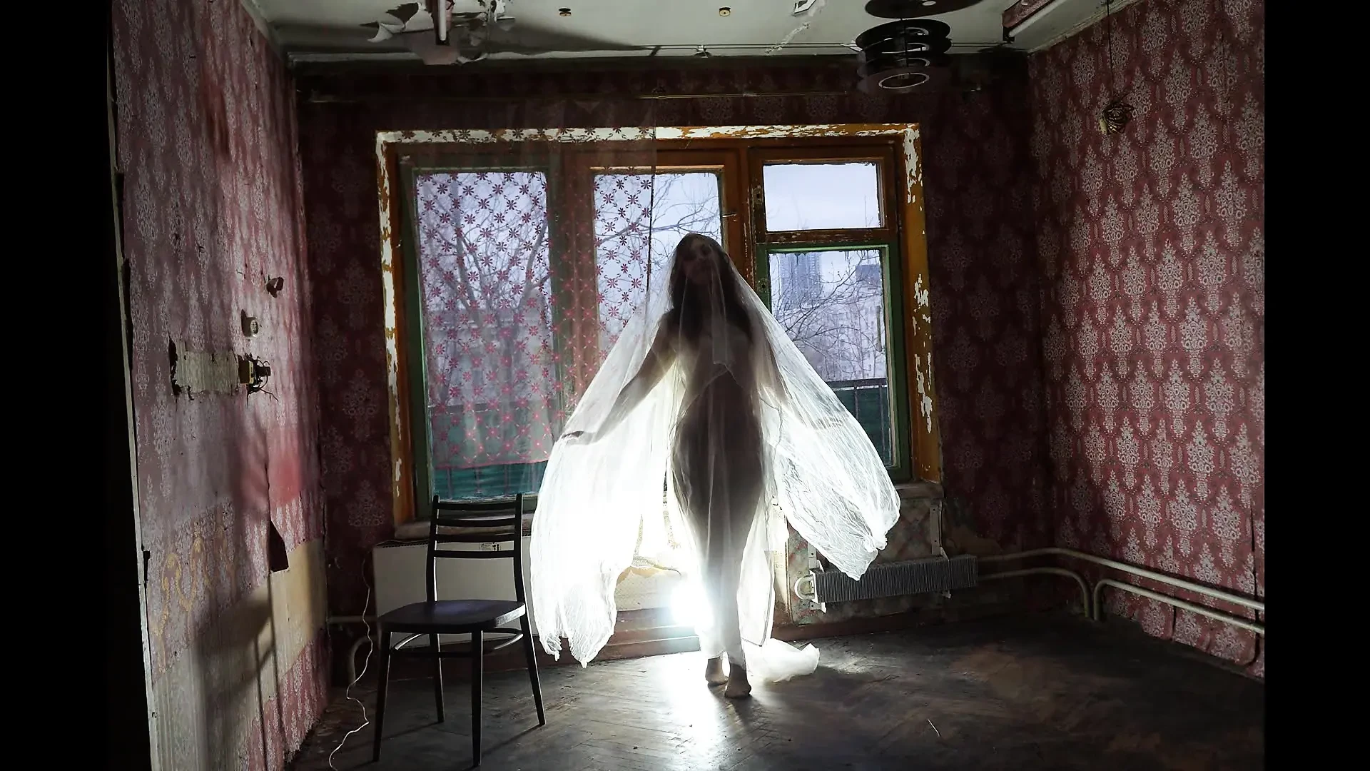 Ghost in a-maj in abandoned House