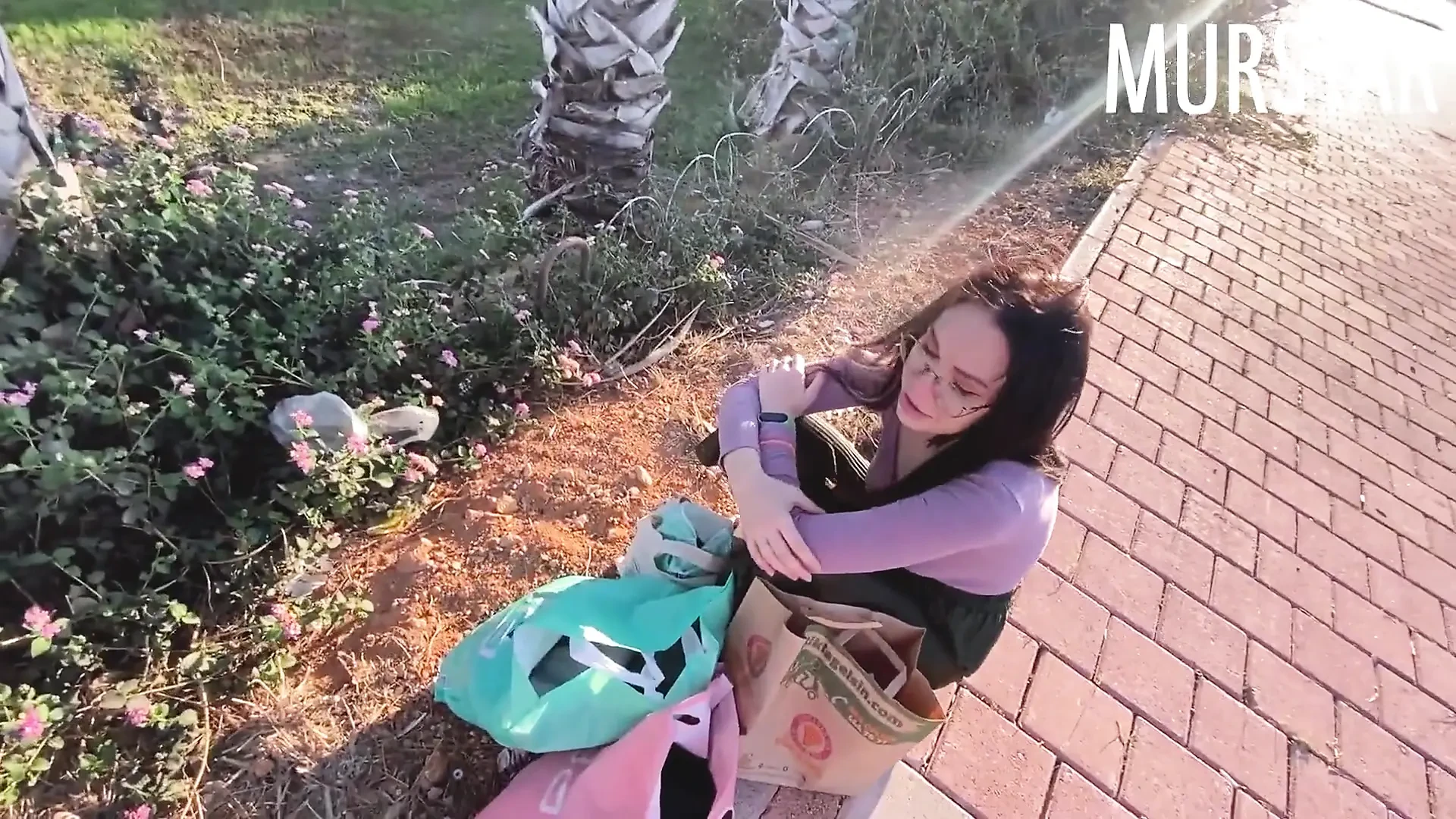 Helped a Hot Brunette and She Thanked Me Well