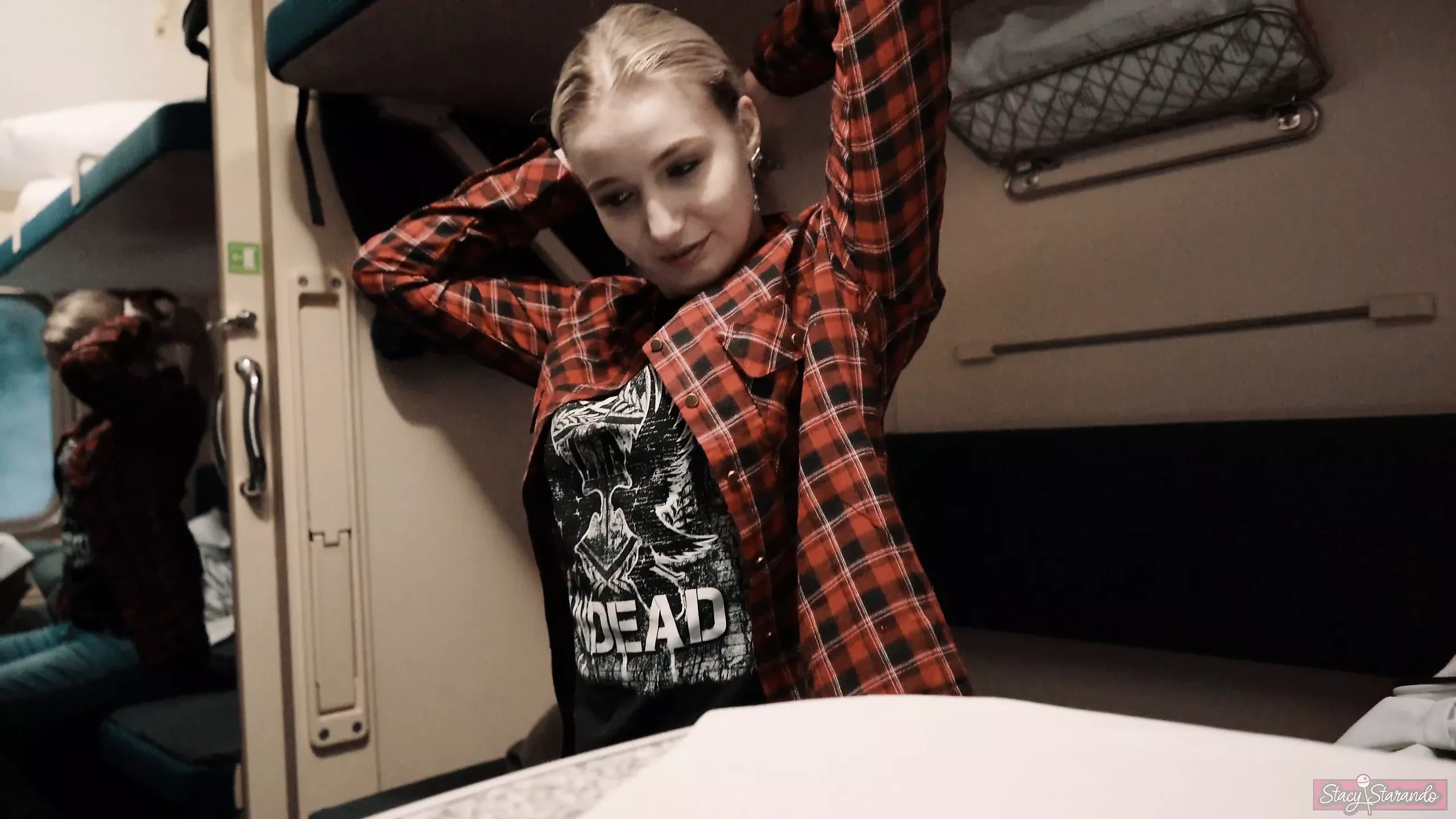 Girl Seduced Guy On Train And Gave Him Blowjob And Ate Sperm