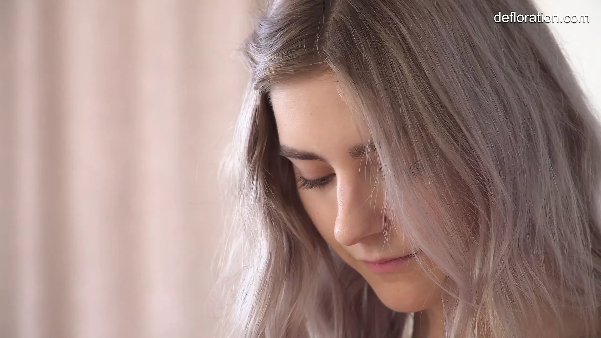 Russian cute babe Tieny masturbates her tight pussy