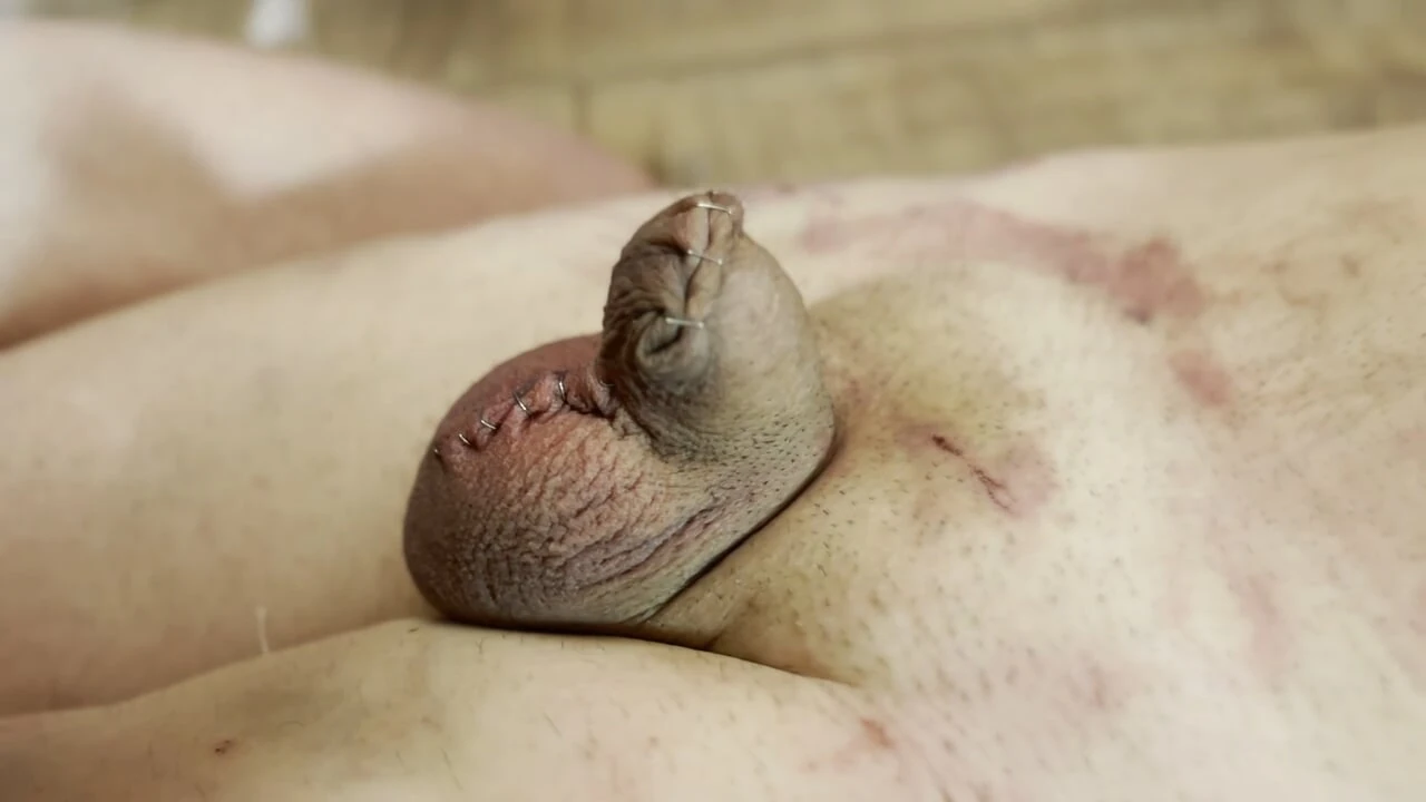 Stapling the cock and balls – ZEIDA and LUCIFERIA sadistic CBT