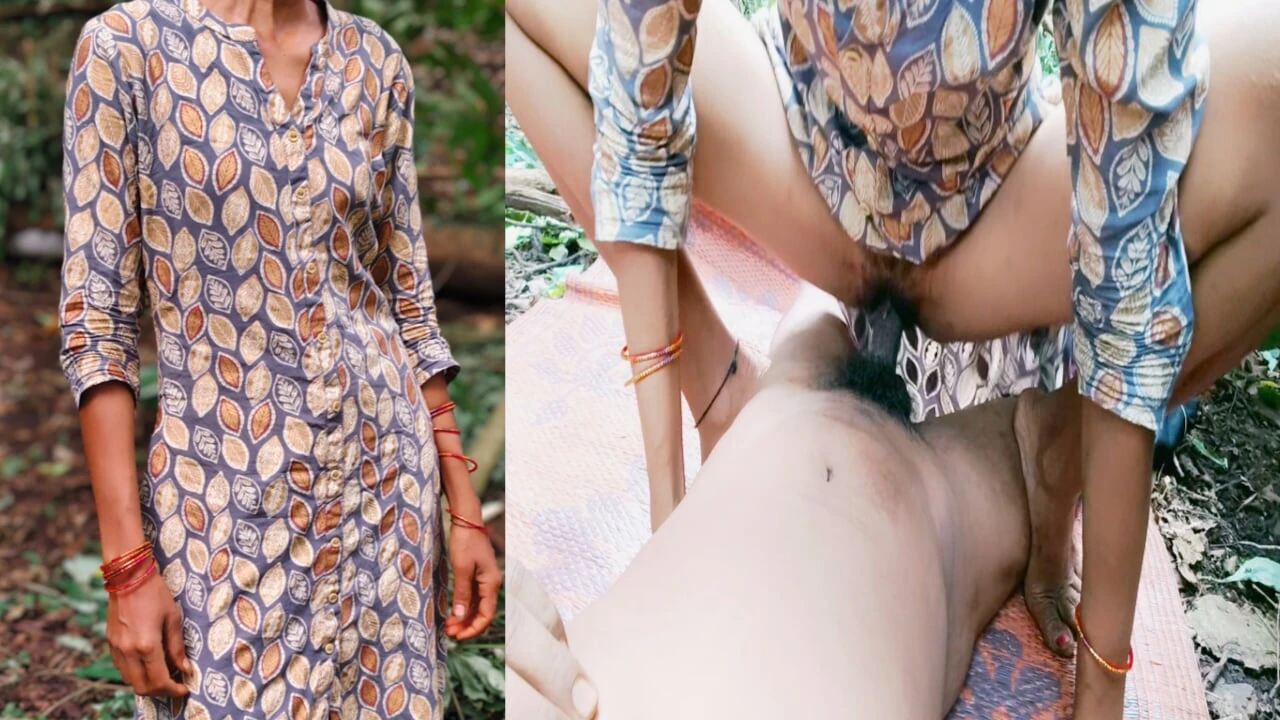 A hot girl was fucking hard with her boyfriend at outside of village and deep throats fucking