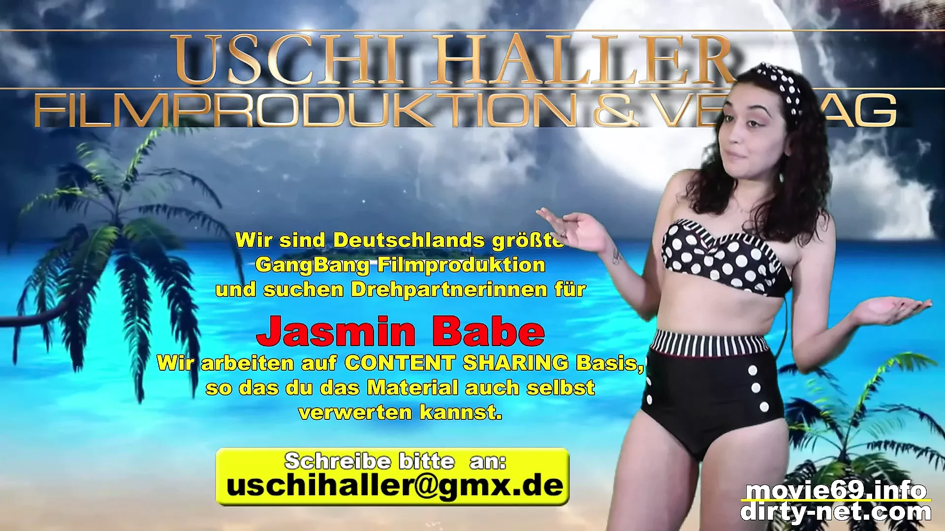 Teen Babe Jasmin fucks with 3 guys in an adult theater