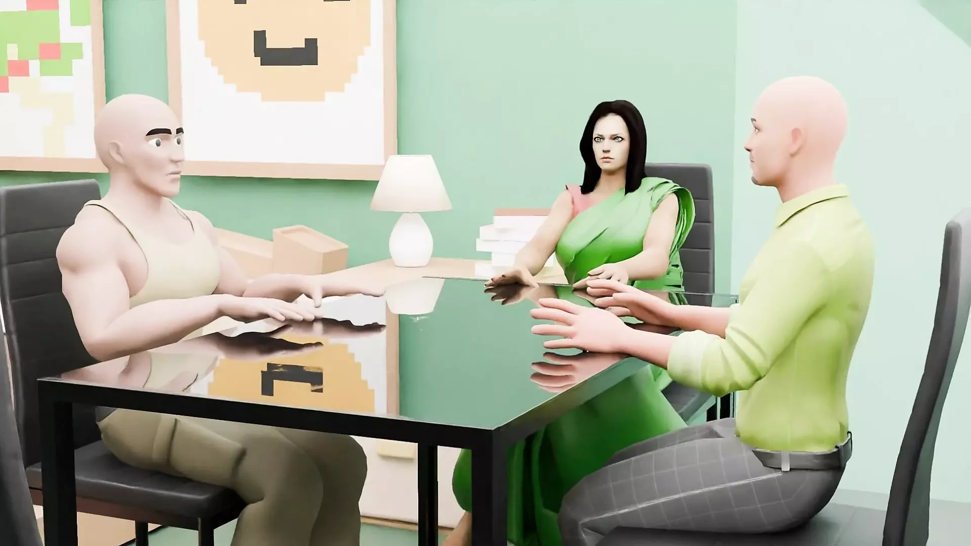 Husband and neighbour fuck me at mid night when we share our bedroom