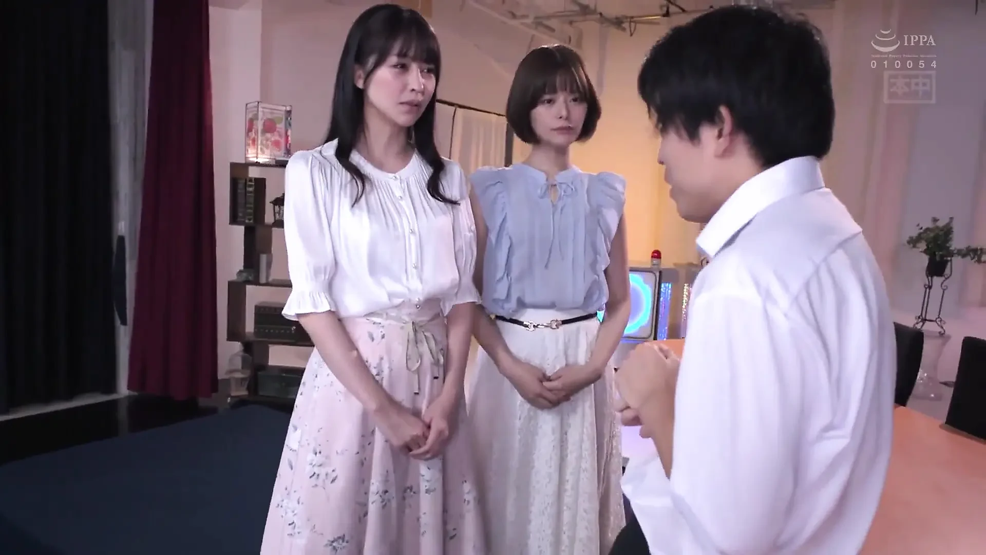 Female Announcer Whispering Lewd Words Harem, Reverse 3some Creampie Program Part 3