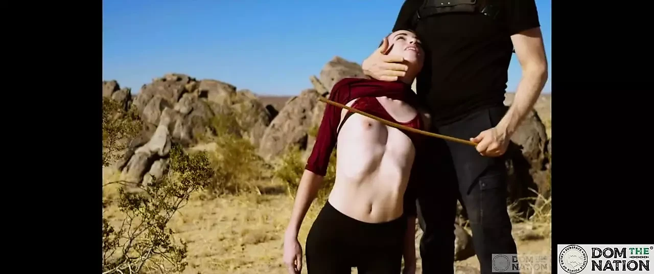 Piss, pussy fucking, and pain on the hard rocks for submissive Brooke Johnson