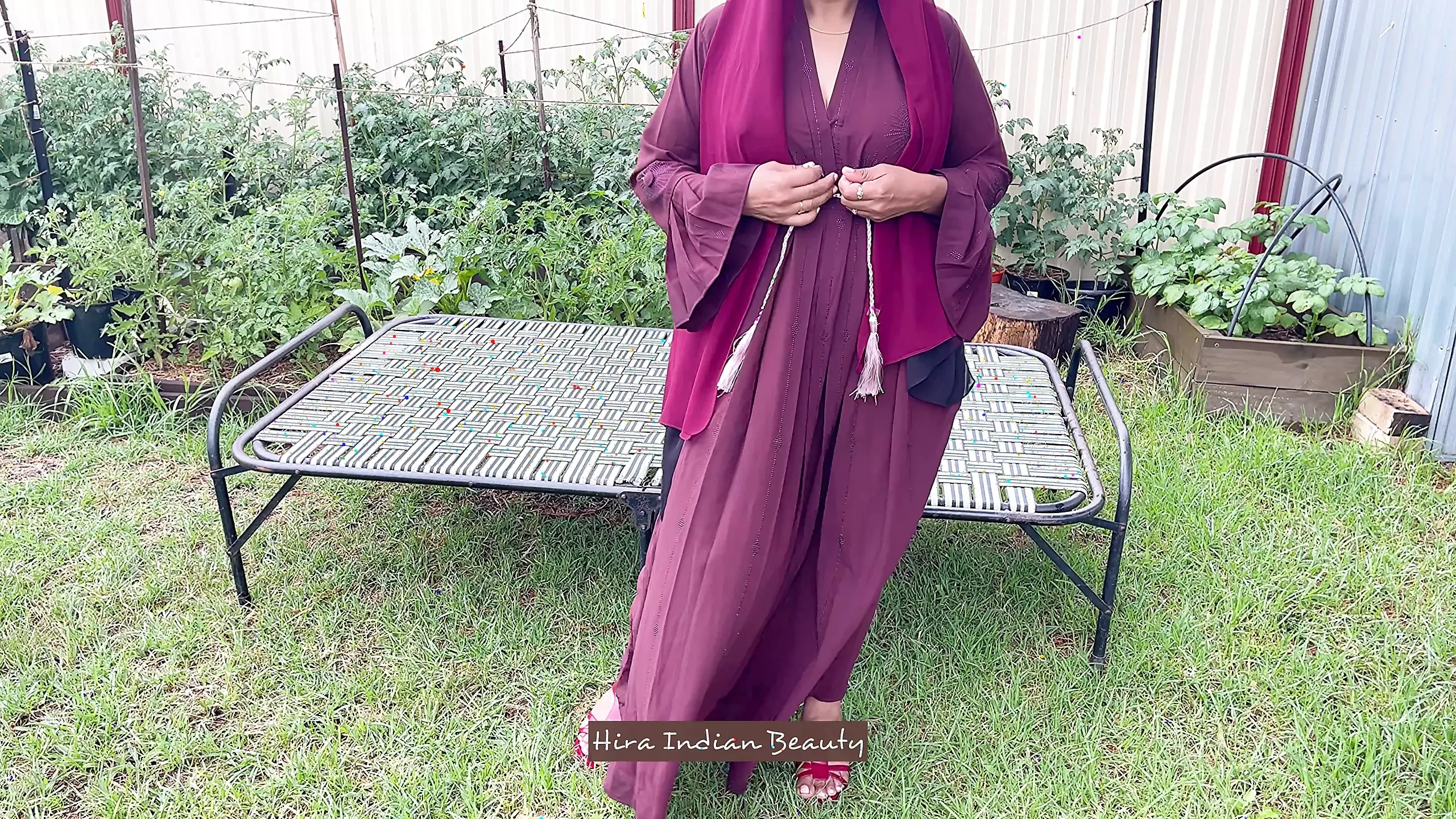 Thick and Shy Hijab Wife having an Erotic Massage and Sensual Softcore Sex in Outdoor