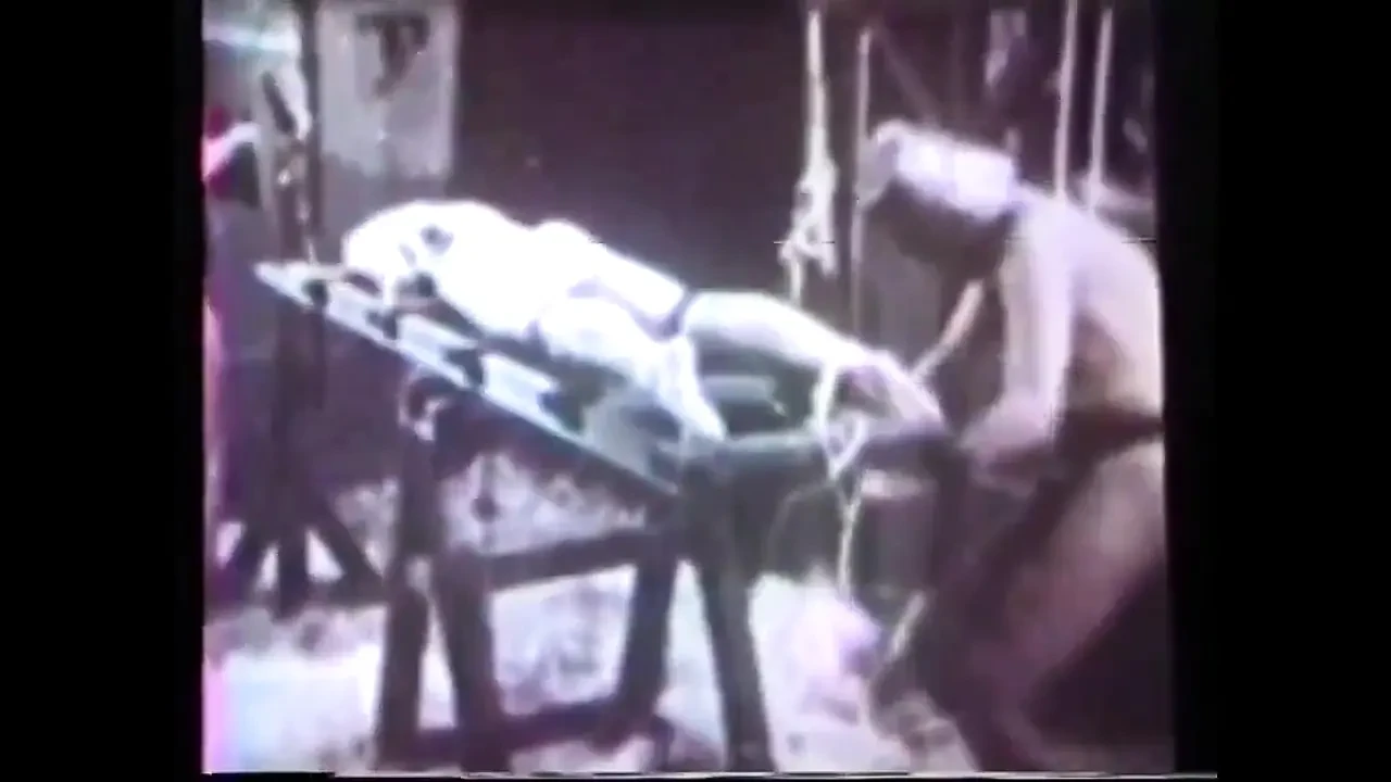 Fetish Girl Tied up and Whipped in BDSM Vintage Video