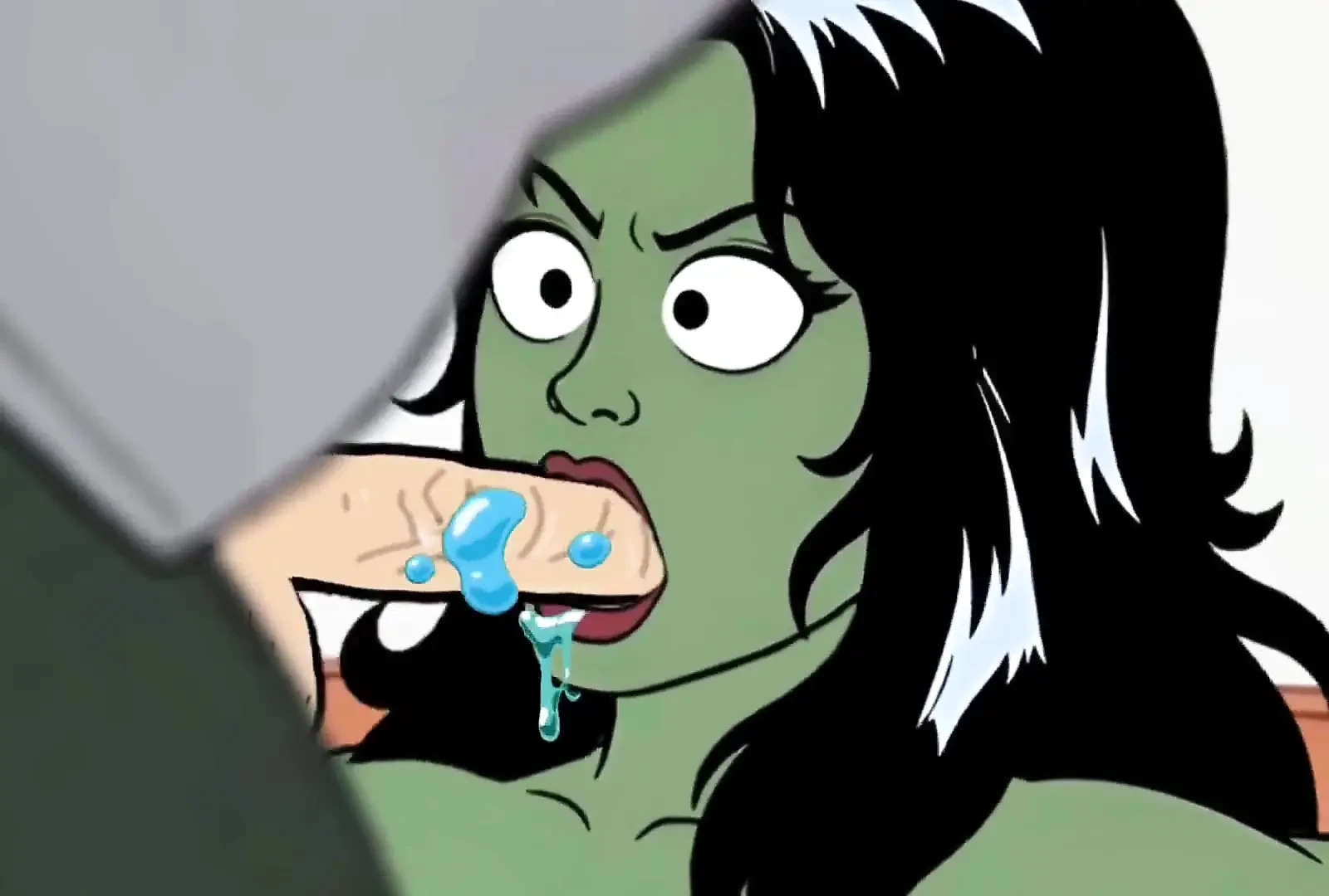 Slut She-hulk Gets Fucked on the First Date. Cartoon