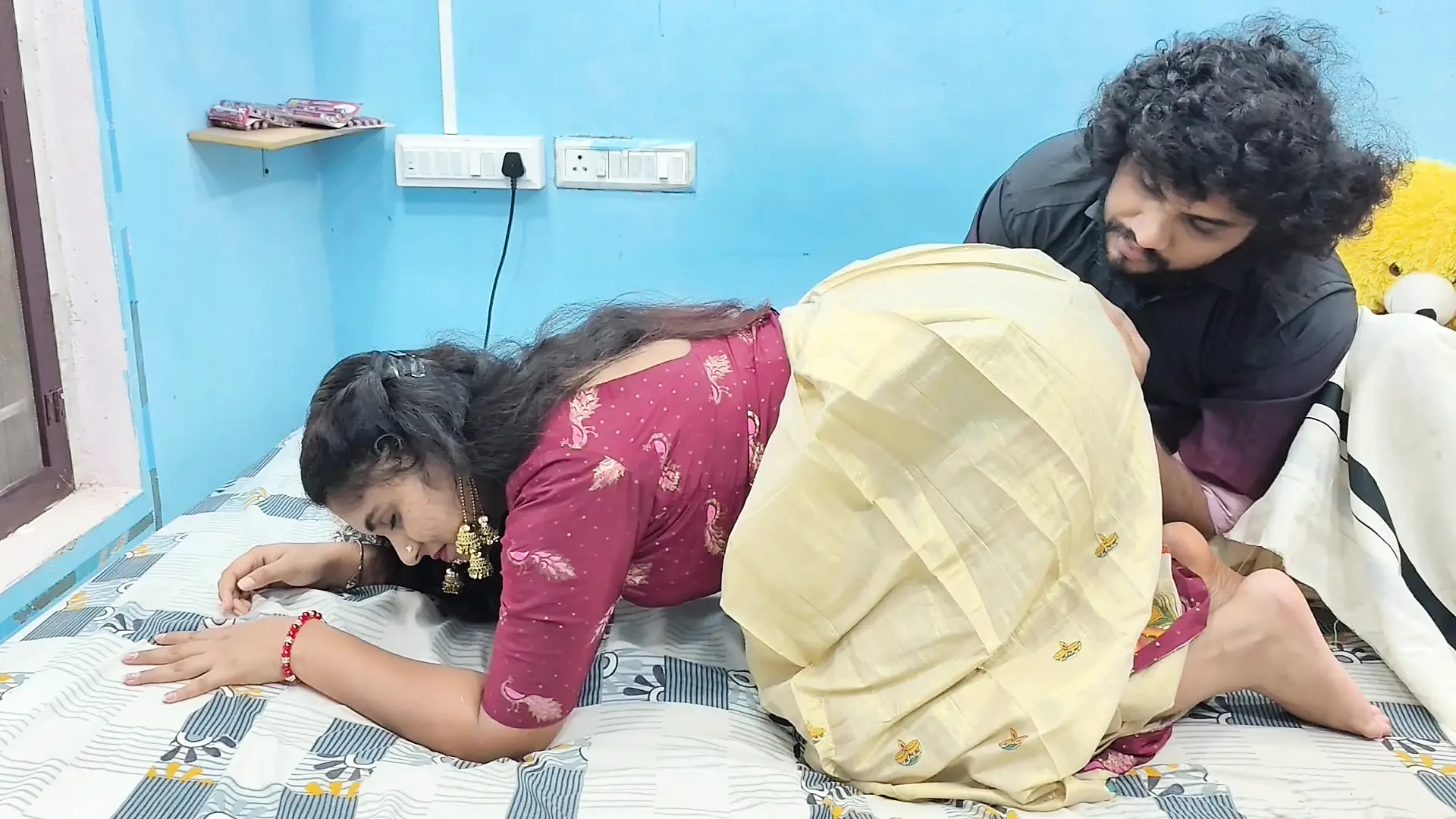 Kerala skirt and blouse hot BDSM blindfolded hot fuck, Malayali couple blindfolded sex, Kerala girl blindfolded fuck