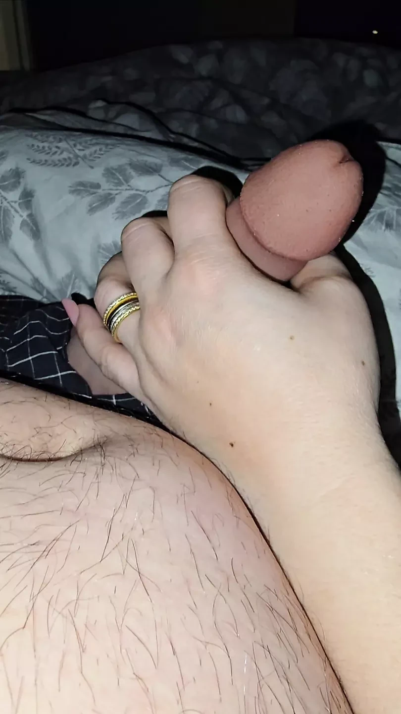 Step mom asked step son pulled out his dick for a quick handjob