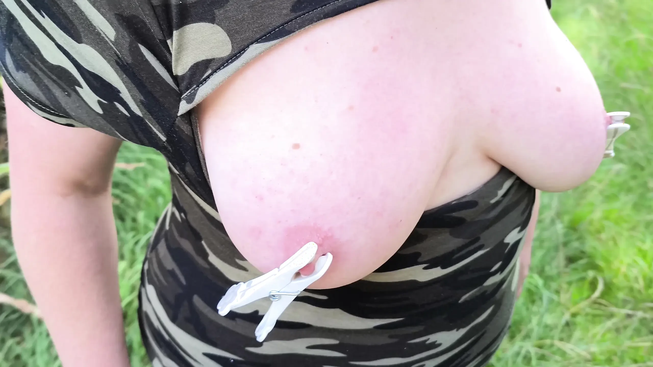 hiking with nipple clamps