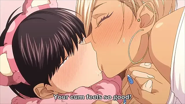 Sexy tanned gyaru loves to fuck her quiet plain friend in a bear suit