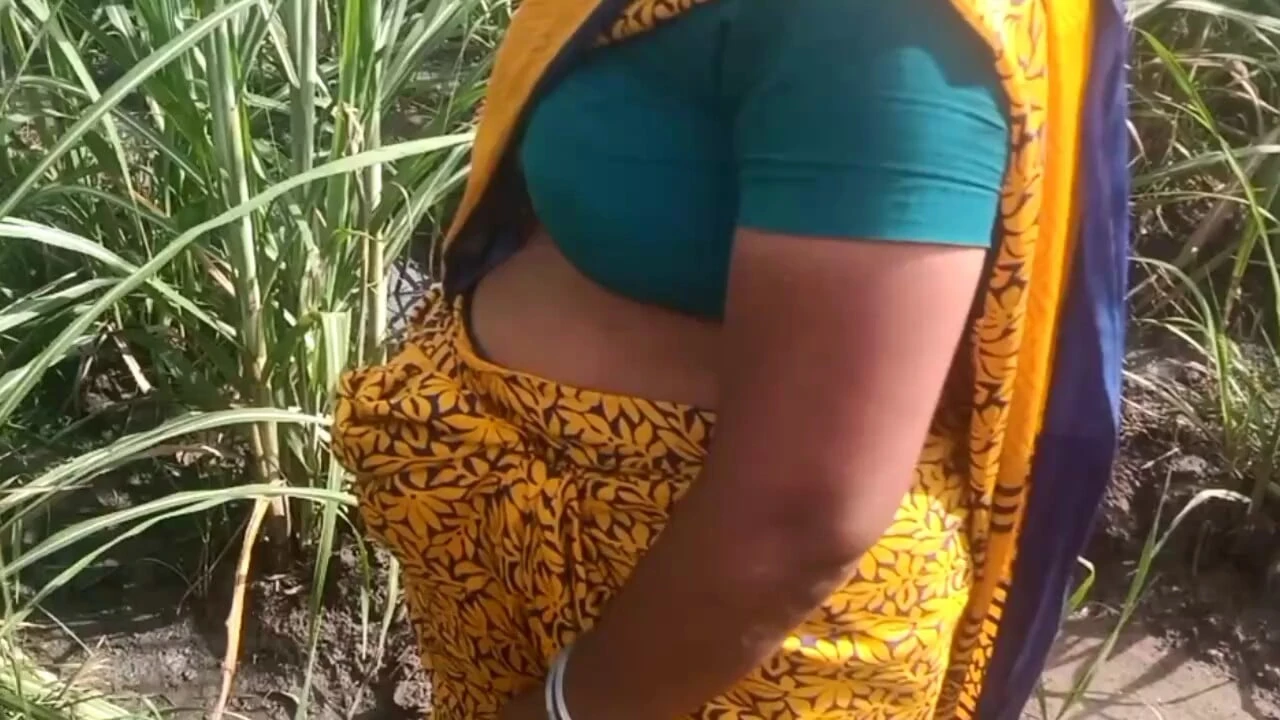 Desi- Friend’s wife holding and squeezing breasts in guava plantation