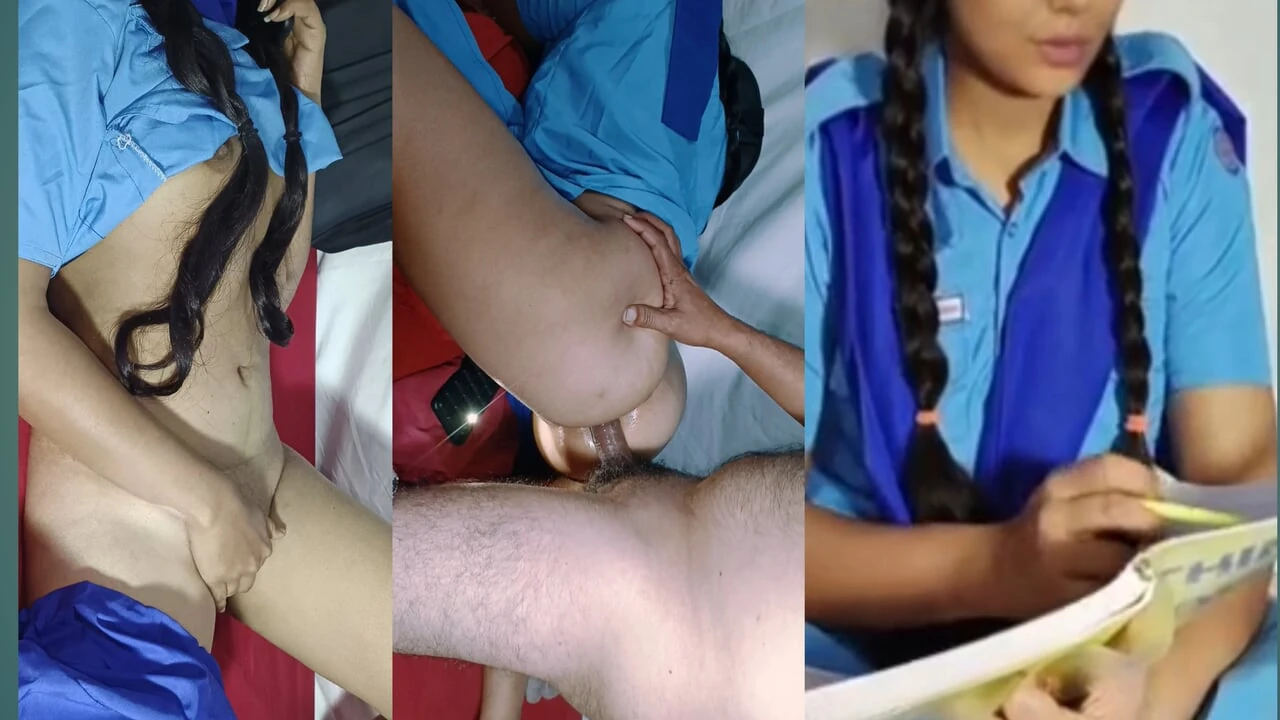 The school teacher was called to the house by phone, and to get better grades, she had sex, both pussy and anal