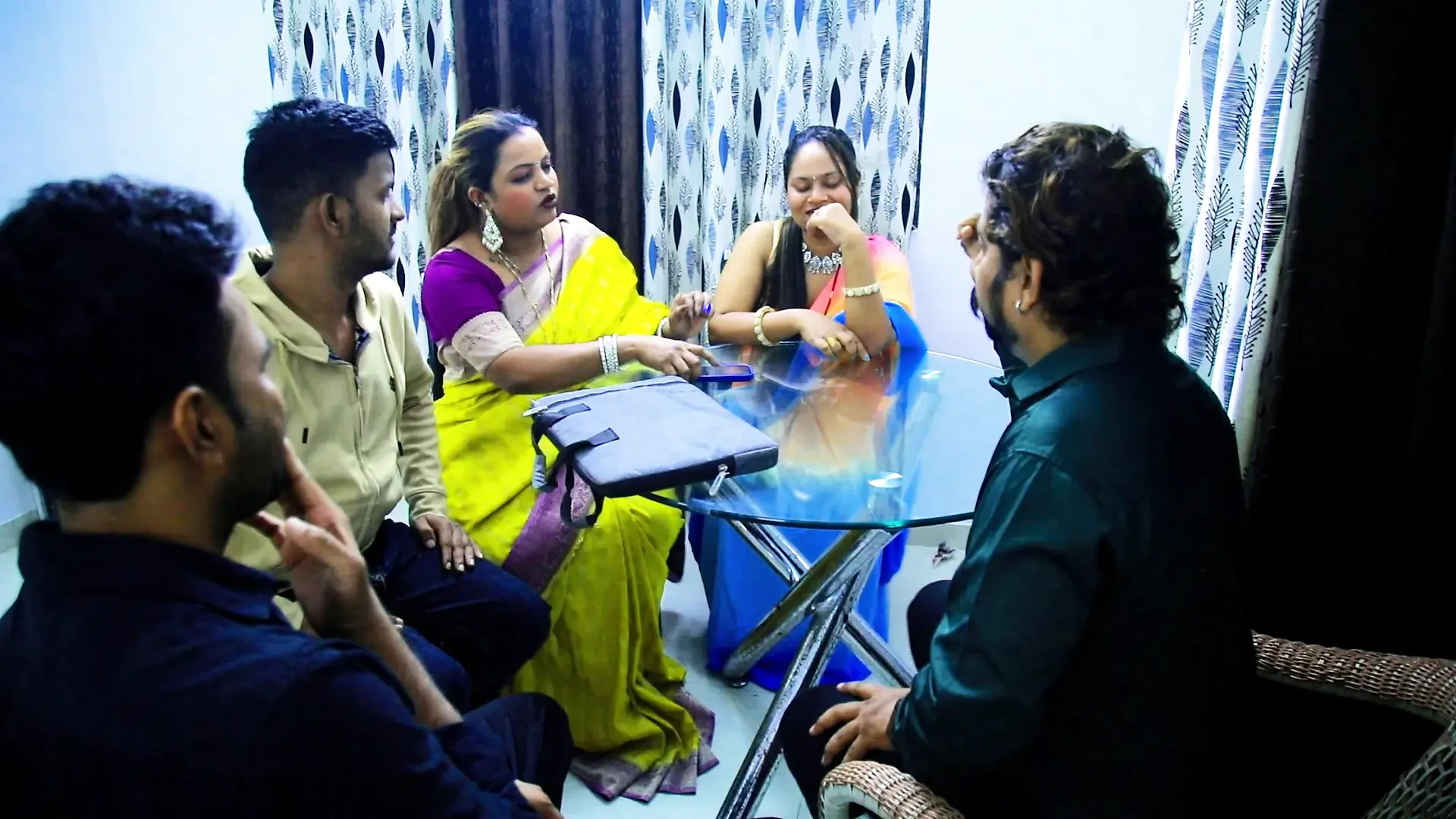 OFFICE OWNER AND EMPLOYEES HELD GROUP PARTY AND TWO GIRLS WERE ALSO PRESENT