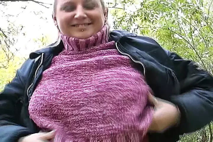 Sexy German BBW gets her asshole sprayed with cum in POV