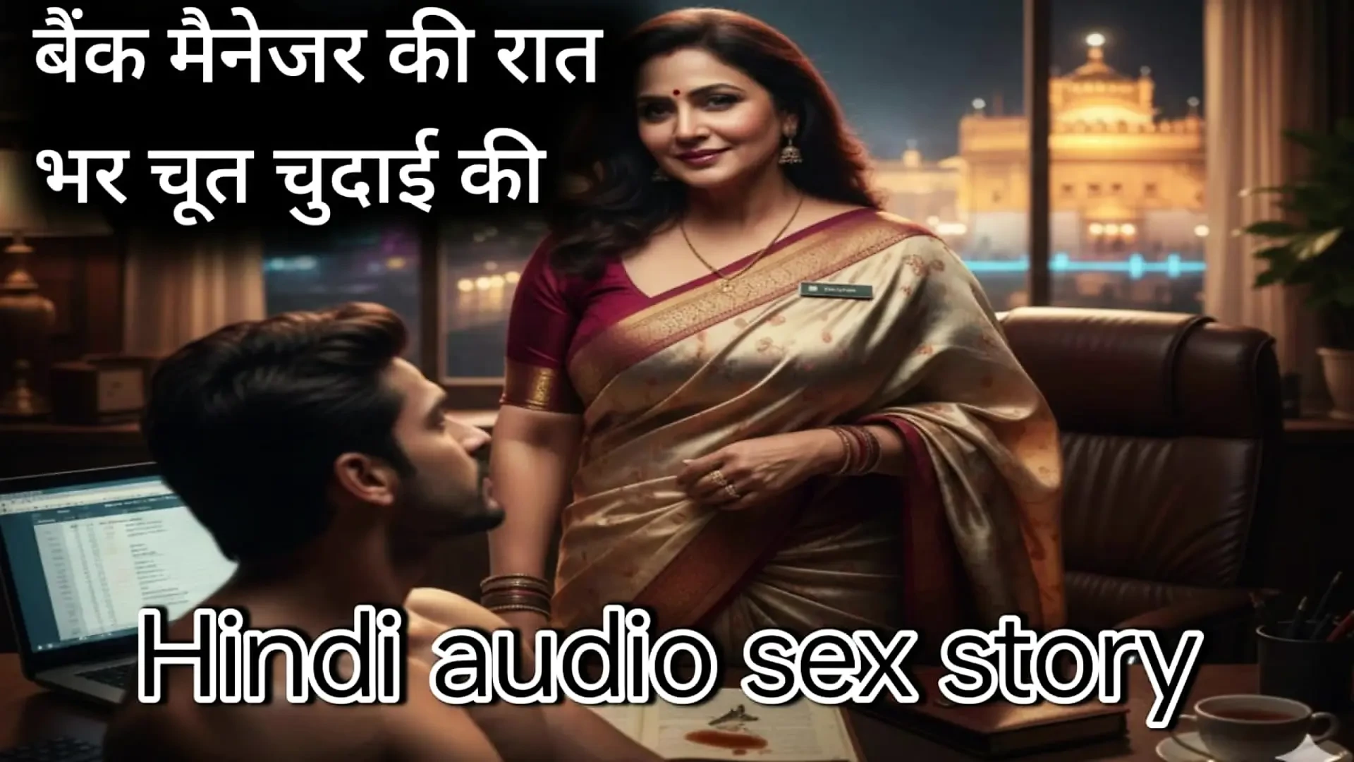 He spent the whole night drilling the bank manager’s tight pussy