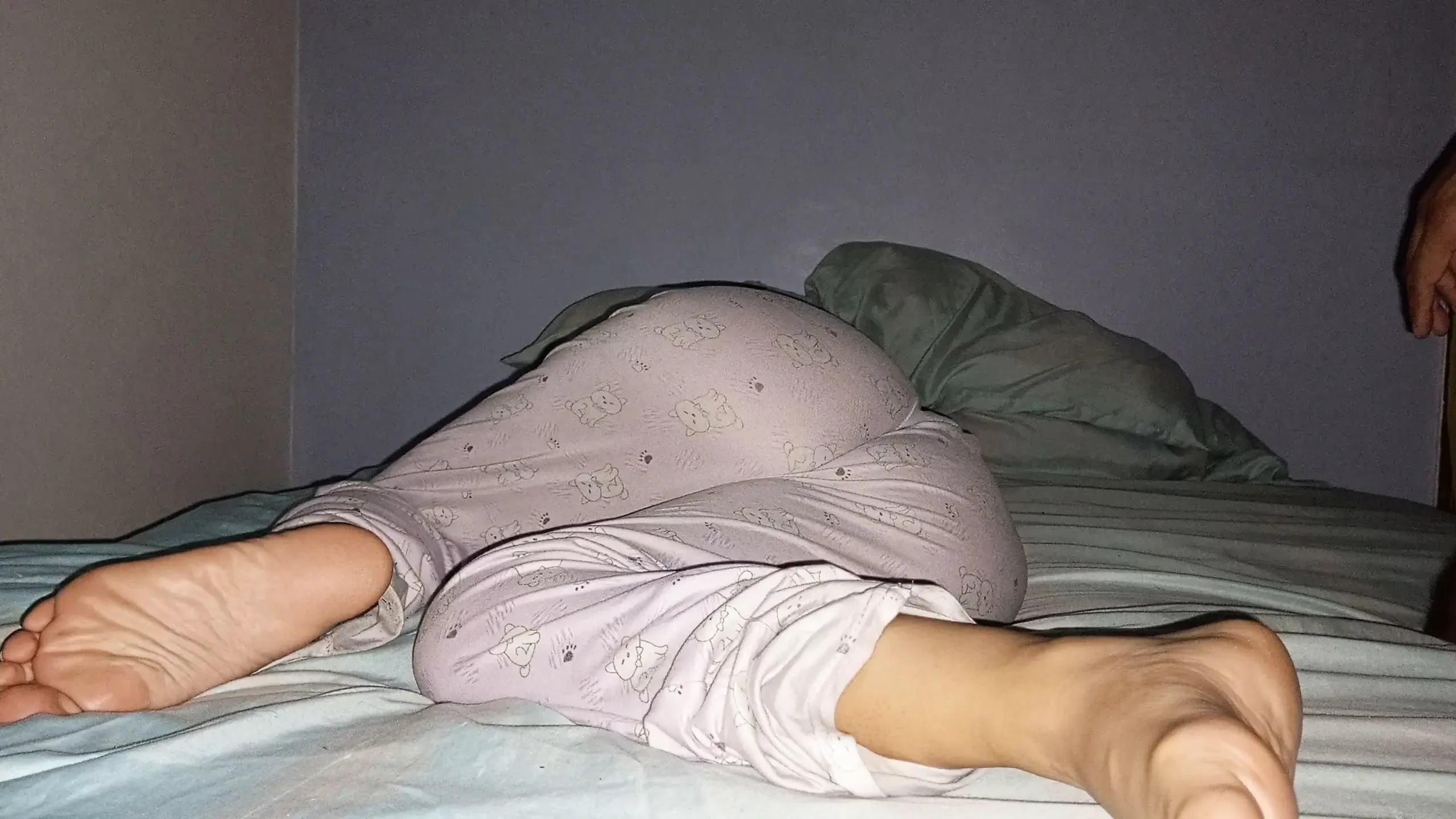 My stepson comes into the room, touches my ass, and then makes me suck his black cock.