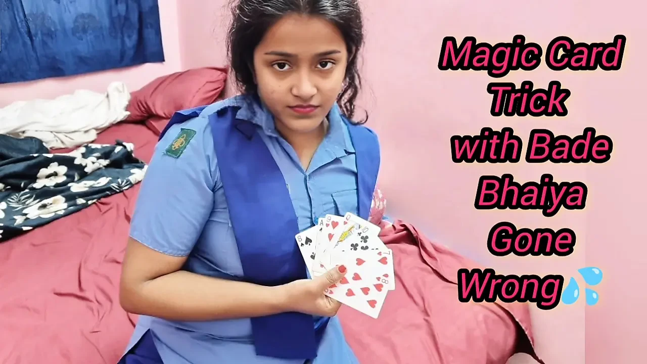 Let me show you a magic trick step brother – Indian desi sex with stepsister in village school uniform